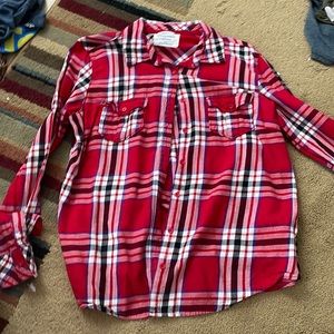 XL red plaid shirt